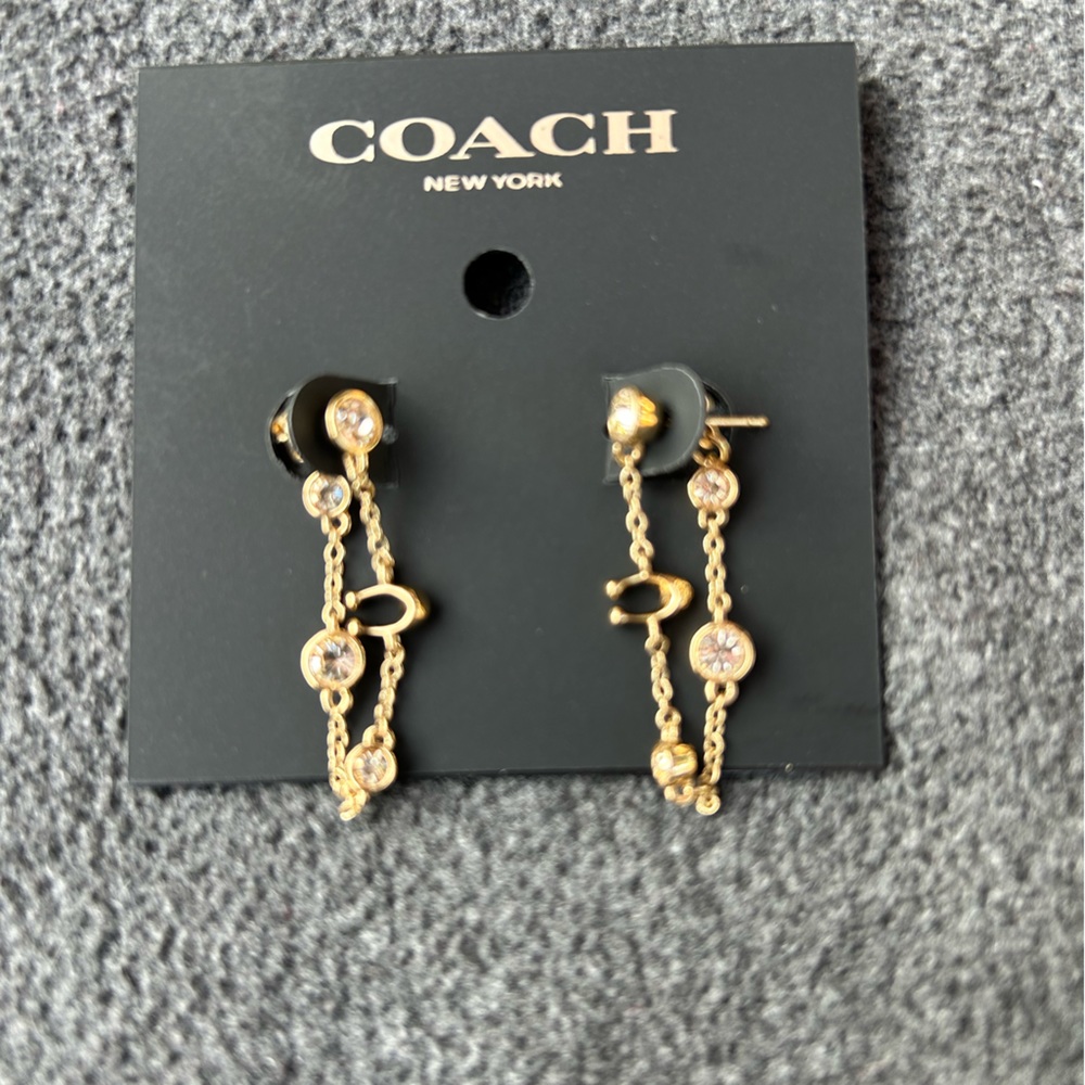 Authentic coach earrings.